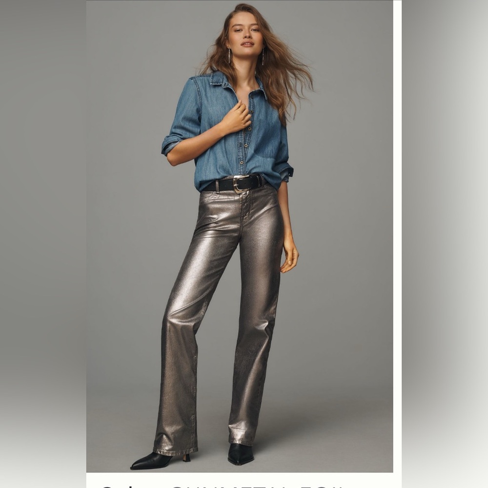 Fidelity Gunmetal High Rise Pants NWT